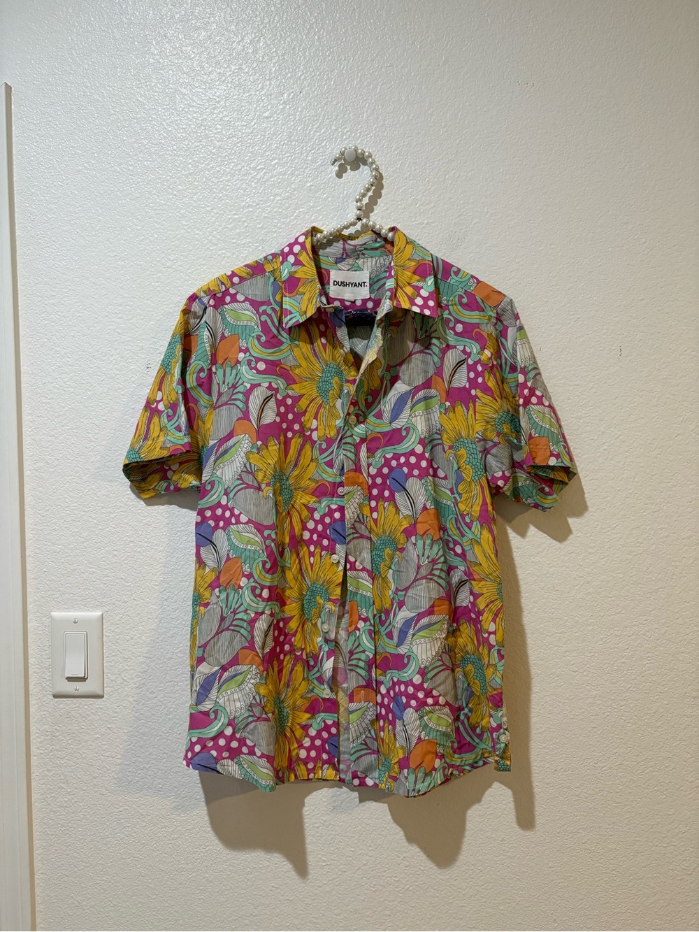 Dushyant M  Men's Short-Sleeve Floral Button-Down Shirt - Multicolor Floral